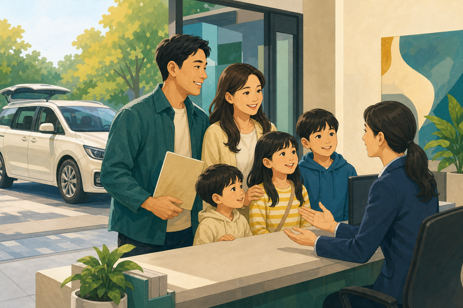 다자녀가구 자동차취득세 감면 대상과 신청 방법 | 신청 전 확인할 핵심 안내 관련 일러스트