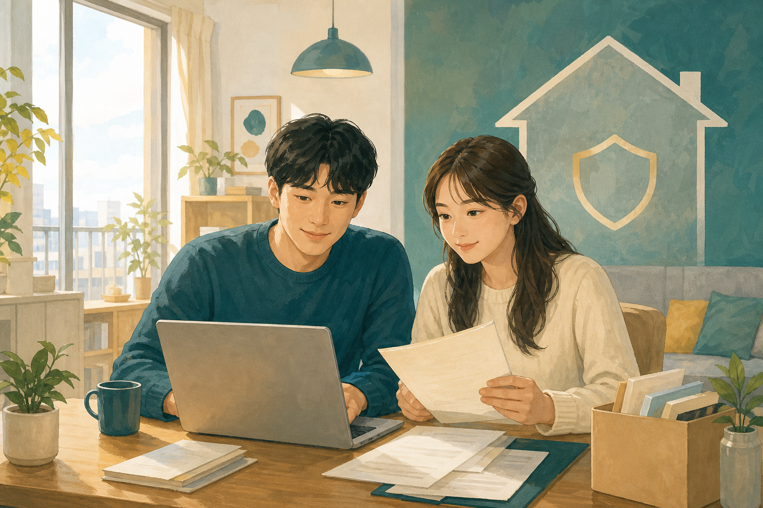 전세보증금반환보증 보증료 지원: 최대 40만원 신청 안내 관련 일러스트