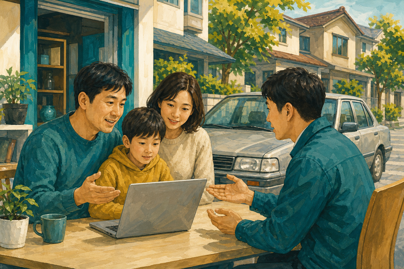 운행 자동차 저공해 조치 지원 대상·신청 절차 확인하기 관련 일러스트